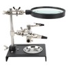 6X Magnifier with Auxiliary Clip Magnifying Glass Holder Third Hand