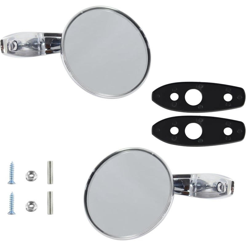 Prefer Warehouse Pair(2) Chrome Polished Outside Exterior Rearview Door Mirrors
