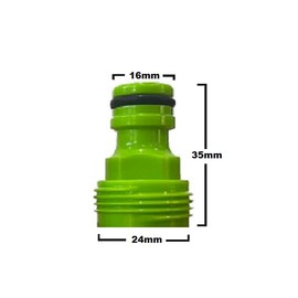3/4 Inch Threaded Male Tap Connector/Screw On Adaptor for Hose Pipe, Garden Hose Connectors. 3/4" BSP Male Hose Connector. Pack of 2