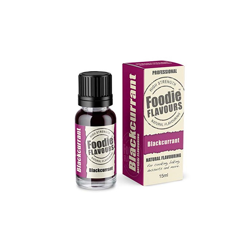 Foodie Flavours Natural Blackcurrant Flavouring, High Strength - 15ml
