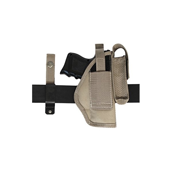 Barsony New Desert Sand Ambidextrous 360Carry 8 Option Holster w/Mag Pouch for HK P30SK Sub-Comp