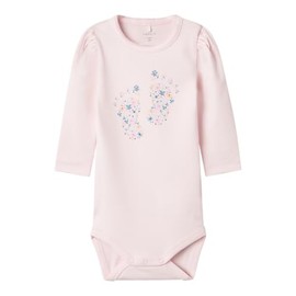 NAME IT Baby Girl Nbflabe LS Bodysuit, Jet Stream