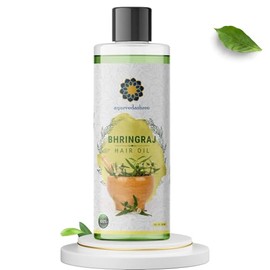 Aceite para el cabello AYURVEDASHREE 6.76 fl oz., con Bhringraj, extracto de Amla, Kalonji, sésamo, aguacate, nuez, tomillo, jojoba, aceite de semilla