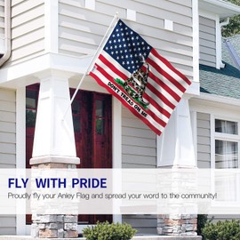 Anley Fly Breeze 3x5 Foot Gadsden American Flag - Vivid Color and Fade Proof - Double Stitched - USA Don't Tread on Me Tea Party Patriotic Flags Polyester with Brass Grommets 3 X 5 Ft