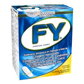 Suplemento Fy 60 Capsulas Colgeno Hidrolizado Sin Sabor