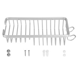 KUIDAMOS Bathroom Storage Shelf Bathroom Organizer with 2 Hooks, Easy to No Ponding Trouble Space Saving Shower Tidy Organiser Baskets Storage Shelves Bathroom Storage Shower Caddy for