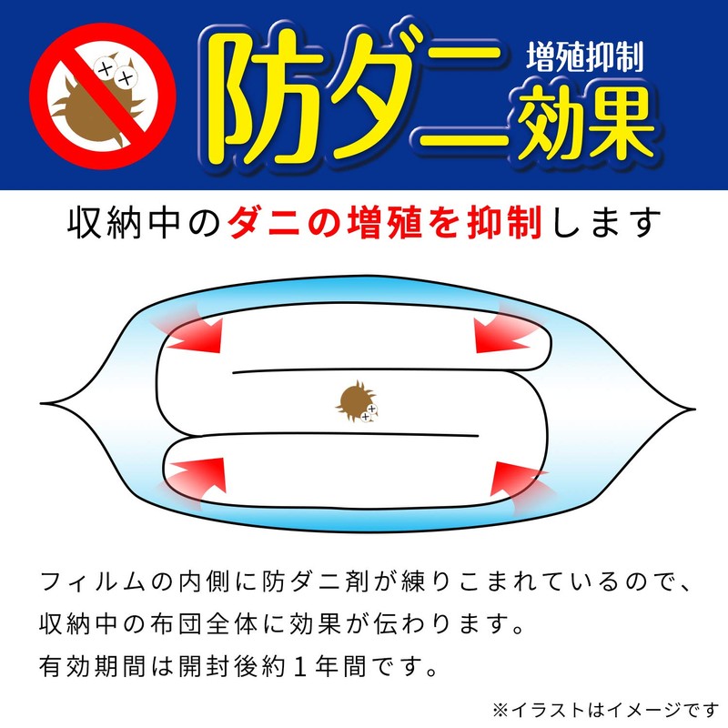 LEC O-847 Anti-Dust Futon Compression Bag (M) 2 Pieces (Automatic