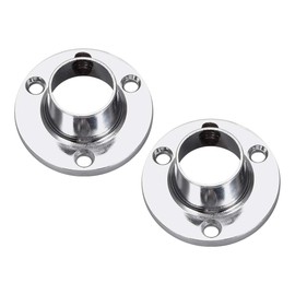 sourcing map Closet Wardrobe Rod Flange,16mm/0.63inch Dia, Socket Bracket Support Holder for Pipe 2Pcs