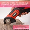 Sturasy Cardboard Cutter with Safety Lock, Red Cordless Electric Scissors