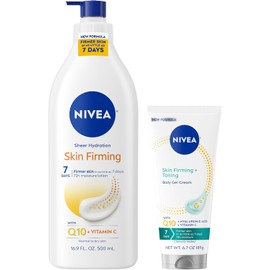 NIVEA Skin Firming Variety Pack - Includes Skin Firming Lotion 16.9 Ounce Lotion + 6.7 Ounce Gel Cream