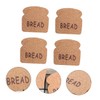 Ciieeo 1set Wooden Cup Pads Heat Resistant Cork Coasters Bread