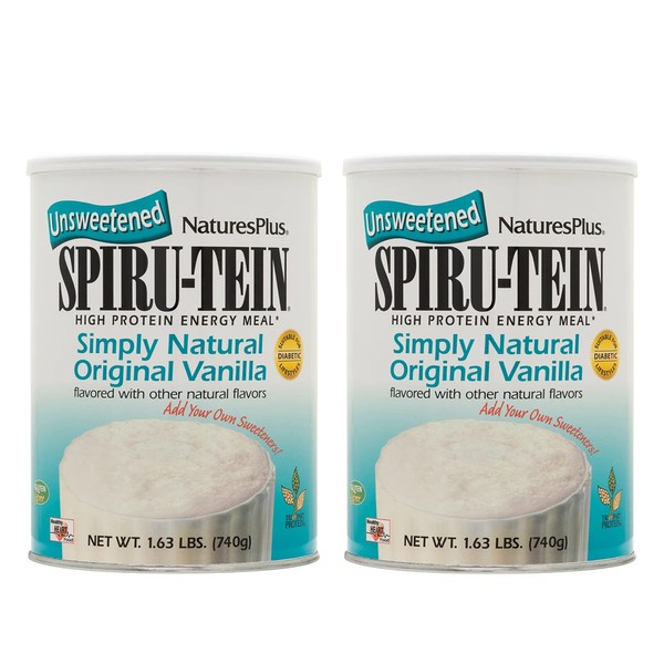 NaturesPlus SPIRU-TEIN Simply Natural, Original Vanilla - 1.63 lb, Pack
