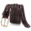SENDEFN Leather Braided Belts for Men, 1 3/8" Casual Woven