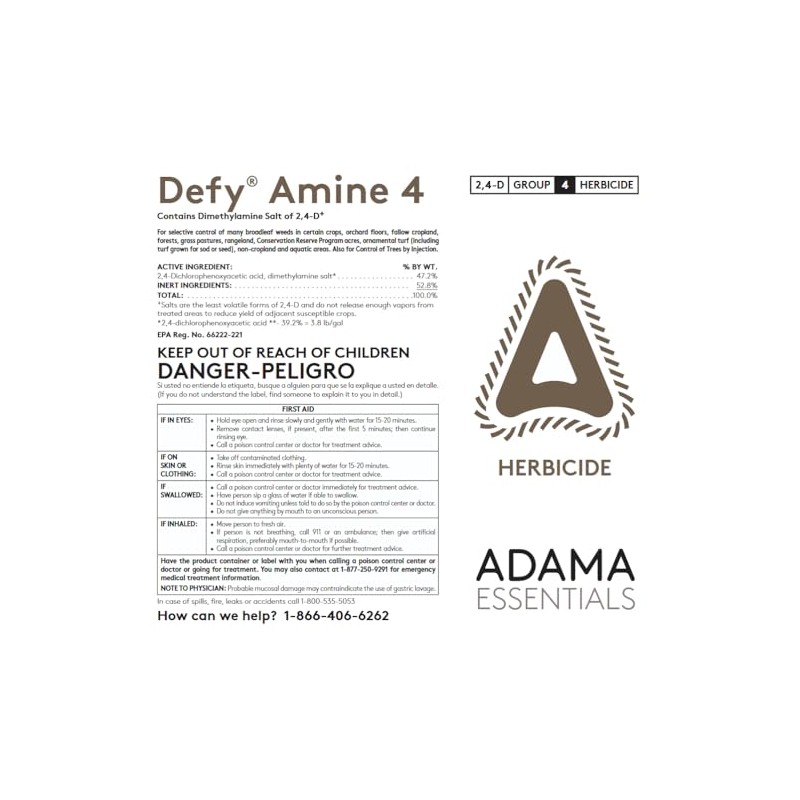 2,4 D Amine 4 Herbicide, Broadleaf Weed Killer
