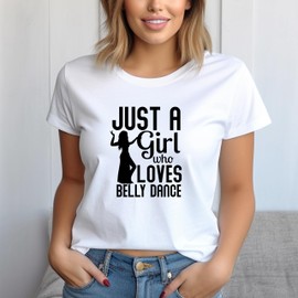 Belly Dance Iron-On Patch - Perfect for Custom Clothing, Bags, and Accessories (Just a Girl Who Loves Belly Dance)