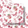 LeZakaa Pink Bow Wrapping Paper Roll - Pink Cherry Strawberry