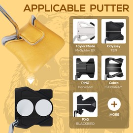 LZFAN Golf Club Head Cover Golf Head Cover Driver Headcover Fairway Wood Headcover Hybrid Club Head Cover (Mallet)