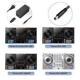VOQIGTE 12V 3A AC DC Adapter for Pioneer DDJ-FLX10 DDJ-1000 DDJ-1000SRT DDJ-1000SRTW TSP-16 XDJ-RR 4-Channel Professional DJ Controller UNI336-1230 XDJ-700 XDJ-800 DDJ-SR2 DWR1599 Power Supply Charger