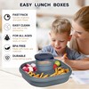 Greentainer Lunch Box Lightweight Bento Box with 1 Fork, Salad