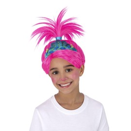 Smiffys 81052 Trolls Band Together Poppy Wig, Girls, Pink & Blue, One Size