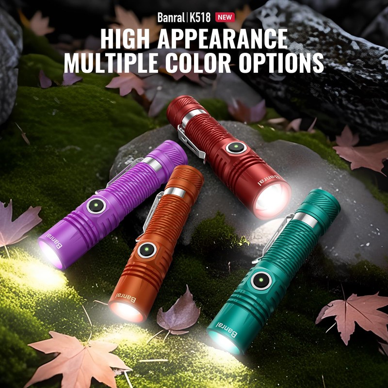 Banral Rechargeable Tactical Flashlights, High Lumens Small Mini USB-C LED