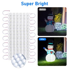 Linkstyle 12V Van Interior Lights, Super Bright 90 LEDs 3030 200LM Ceiling Dome Lamp Lights for Christmas Inflatables Van RV Trailer, 15 Modules Replacement Lights Strip White