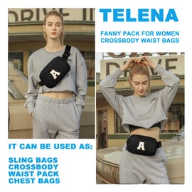 Telena Belt Bag for Women Men Fashionable Crossbody Fanny Pack for Women Waist Bag with Adjustable Strap Beige-Quilted