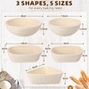 FoldTier 5 Pack Bread Proofing Baskets Set 9, 7.8 Round,