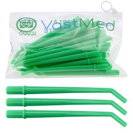 25 PCs Dental Grade Disposable Surgical Aspirator Tips Green 1/4 by VASTMED | Plastic Dental Surgical Aspirator Aspirating Suction Tips for Dental Clinic