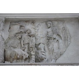 24x36 Gallery Poster, Relief Showing a Sacrifice Performed by Aeneas or Numa Pompilius