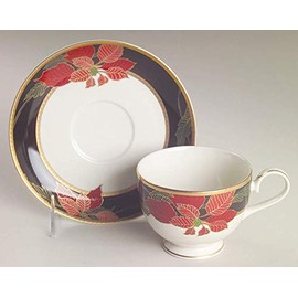Mikasa Christmas Eve Footed Cup & Saucer Set