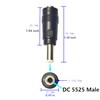 FENGHAISHUN DC5521 Female to 5525 Male DC Power Adapter Connector
