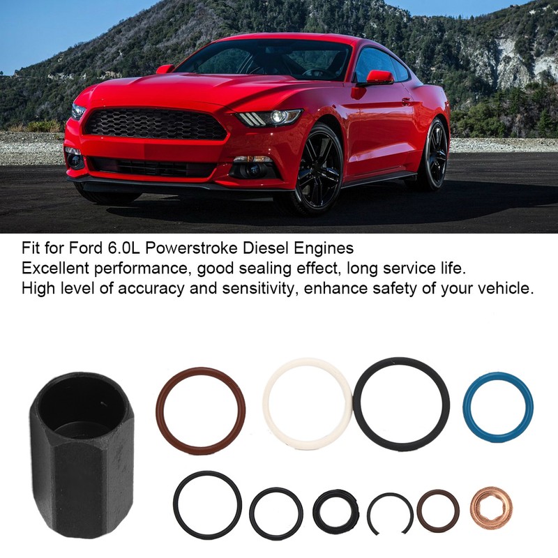 Diesel Rail Leak Repair Kit Tool O Rings &amp; Injector