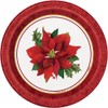 Holly Poinsettia Holiday Dessert Plates, 8ct