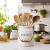 Barnyard Designs Ceramic Farmhouse Kitchen Utensil Holder for Countertop, Decorative
