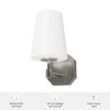 Hunter - Nolita 1-light Brushed Nickel, Small Sconce Light, Dimmable,