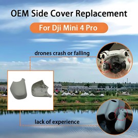 ZWLLKJGS Mini 4 Pro Side Cover Replacement Gimbal Left Right Side Caps Protective Cover Hull Replacement Parts for Dji Mini 4 Pro Drone Accessories (Left + Right)