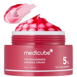 [Medicube] TXA + Niacinamide Capsule Cream 1.94oz – Dual Radiance Moisturizer with 99% Pure TXA & Niacinamide for Uneven Skin Tone, Texture & Hydration