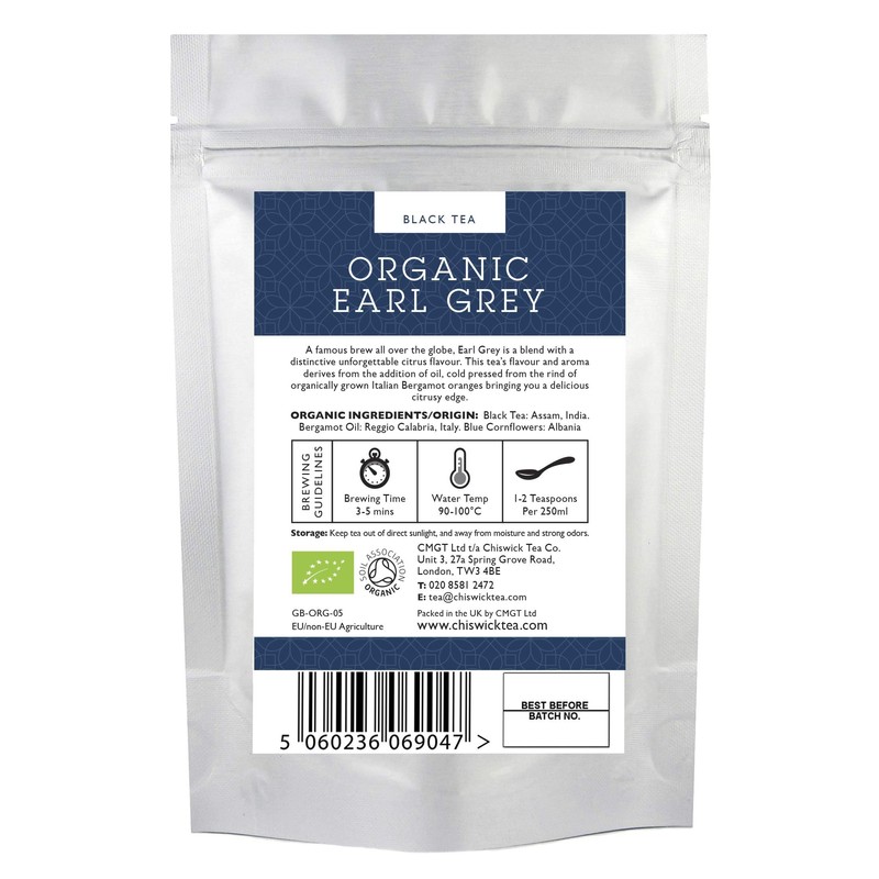 Organic Earl Grey Premium Loose Leaf Black Tea - Chiswick