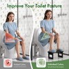 Bathway Squatting Potty Stool, Foldable Black Poop Stool, Bamboo Toilet