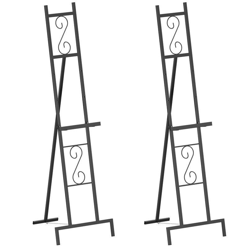 2 Pack Easel Stand for Sign, Metal Easels with Chain