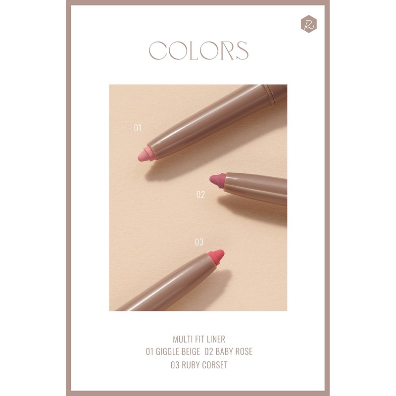 Ririmew Multi-Fit Liner [Rino Ishihara Produce Cosmetics/Pencil Eyeliner] (03 Ruby
