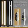 [2 Pack] BESTTEN 3-Gang Screwless Wall Plate, USWP4 White Series,