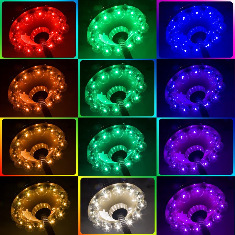 LUXSWAY Umbrella Lights Battery Operated,12 Color Changing Outdoor Patio Umbrella