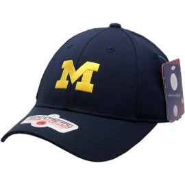 American Needle Michigan Wolverines Flex Fit Hat Tech Stretch  - L