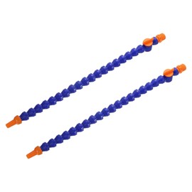 uxcell 2Pcs G1/2" Thread Flexible Water Oil Coolant Pipe Hose, 500mm Plastic Adjustable Round Nozzle Cooling Pipe Hose with Switch and Internal Tube for Lathe CNC Water Cooling System