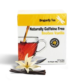 Dragonfly Rooibos Vanilla Tea Bags, Caffeine-Free Bourbon Flavoured Tea, Individually Packed Rooibos Tea Bags, 4-Pack Organic Dragonfly Tea, 160-Pcs Sweet Tea Bags