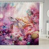 jejeloiu Kids Sea Turtle Bath Curtain Ocean Bathroom Accessories Boys