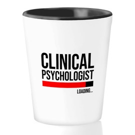 Bubble Hugs Psychologist Shot Glass 1.5 oz - Clinical Psychologist Loading - Psych Psychology Student College Graduation Coworker Birthday
