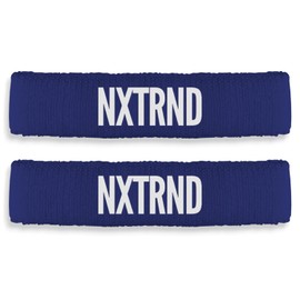 Nxtrnd Bicep Bands for Football, Slim Arm Sweat Bands, Sold as a Pair (Navy Blue) One Size Fits Most